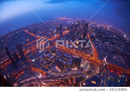 Dubai night skylin 20124969