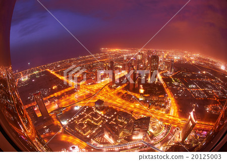 Dubai night skylin 20125003