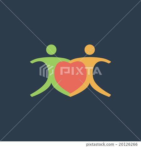 connecting people as a heart - pair 20126266