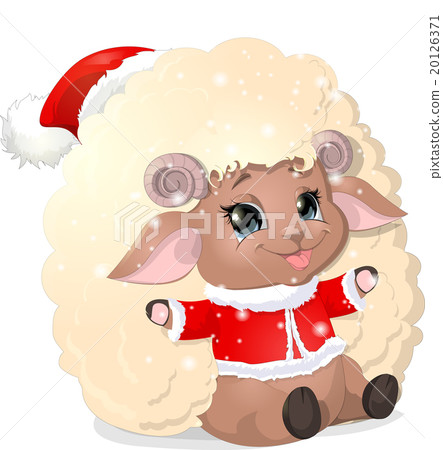 beautiful sheep on a white background beautiful sheep on a white background 20126371