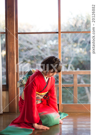 kimono, greeting, female 20126882
