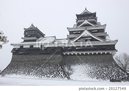 與大雪的熊本城堡 與大雪的熊本城堡 20127549