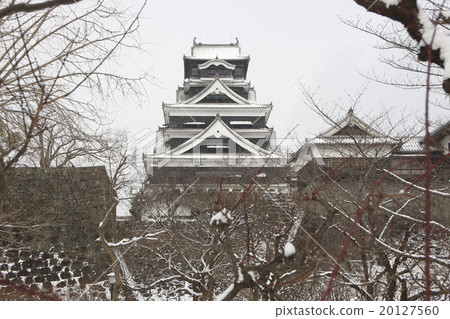 Kumamoto Castle with heavy snow 20127560