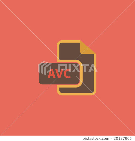 AVC file icon. Flat vector illustrator AVC file icon. Flat vector illustrator 20127905