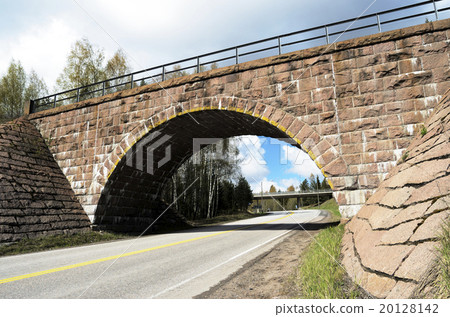 stone viaduct over the road 20128142