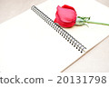 Red rose on notebook 20131798