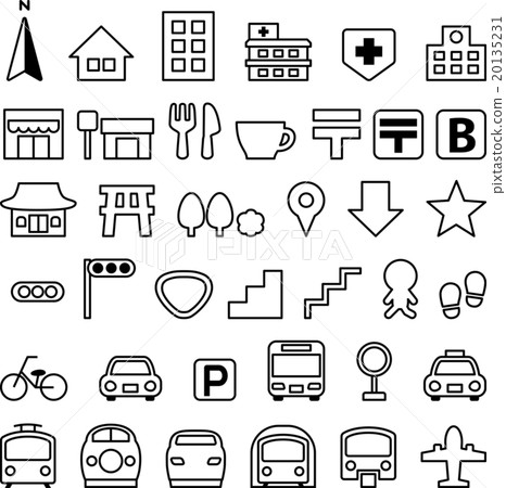 Map, icon for icon (contour line) Map, icon for icon (contour line) 20135231