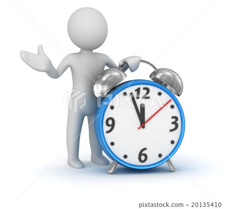 Man and clock - Stock Illustration [20135410] - PIXTA