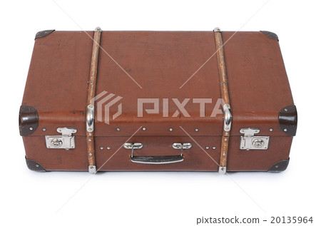 Old suitcase isolated on white background Old suitcase isolated on white background 20135964