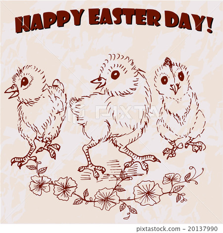 Hand drawn vector spring easter set. Happy Easter Hand drawn vector spring easter set. Happy Easter 20137990