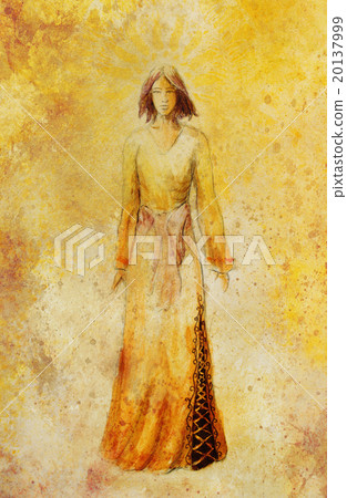 sketch of mystical woman in beautiful ornamental sketch of mystical woman in beautiful ornamental 20137999