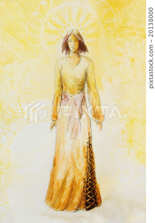 sketch of mystical woman in beautiful ornamental sketch of mystical woman in beautiful ornamental 20138000