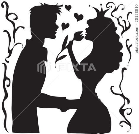 Hand drawn silhouette a princess Hand drawn silhouette a princess 20138010