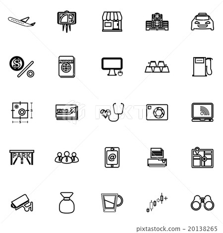 Application line icons on white background 20138265