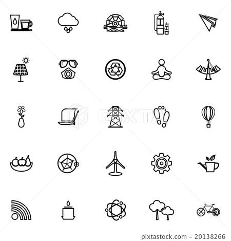 Clean concept line icons on white background 20138266