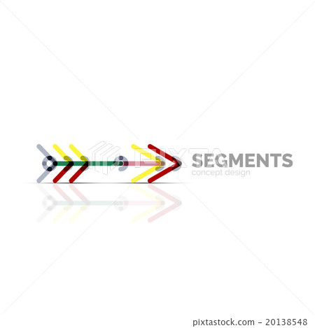 Arrow icon vector logo. Company branding element 20138548
