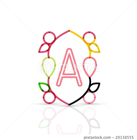 Abstract geometric linear hipster floral icon 20138555