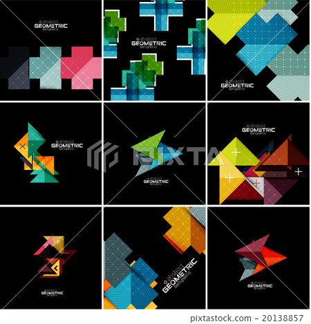 Vector geometrical banner set 20138857