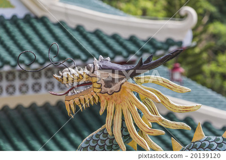 Pagoda and dragon sculpture of the Taoist Temple 20139120