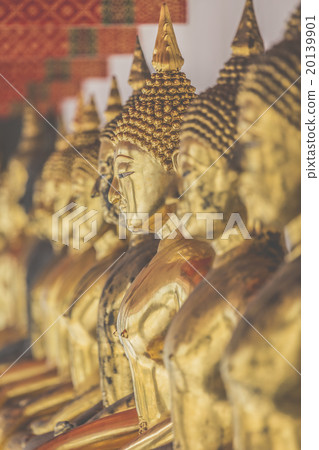 Buddha statue in Thai temple, Thailand Buddha statue in Thai temple, Thailand 20139901