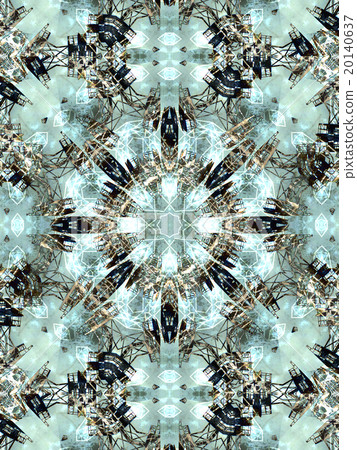 Light grey abstract kaleidoscope 20140637