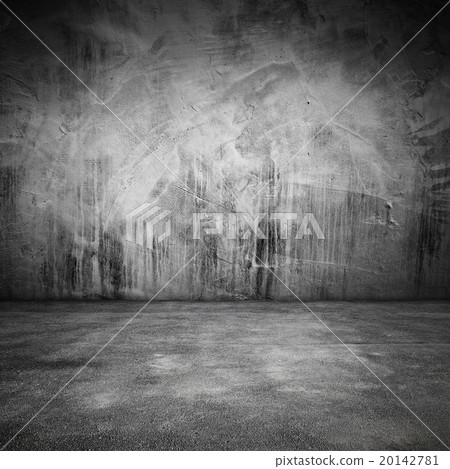 Abstract grungy interior with concrete floor Abstract grungy interior with concrete floor 20142781