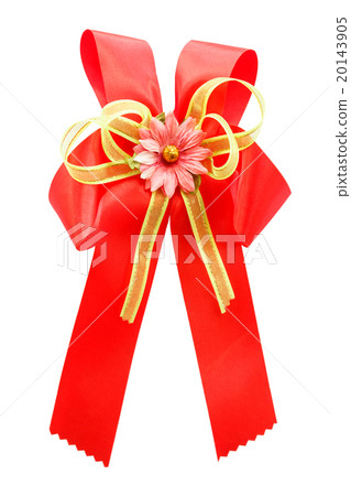 red bow and artificial flower 20143905