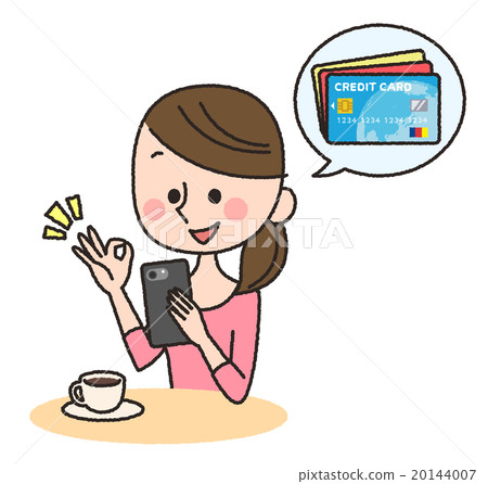 Smartphone credit card woman 20144007