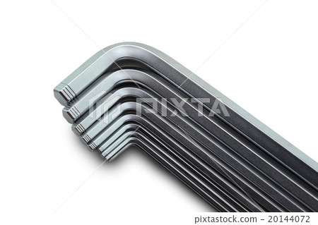 Set of L-Wrench over the isolated white background Set of L-Wrench over the isolated white background 20144072