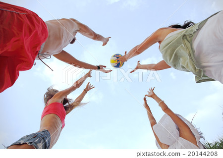 People playing volleyball People playing volleyball 20144208