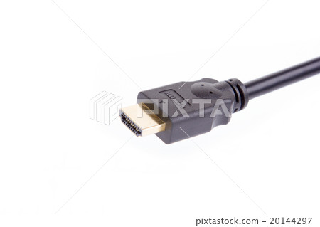 Black hdmi cable on pure white background 20144297