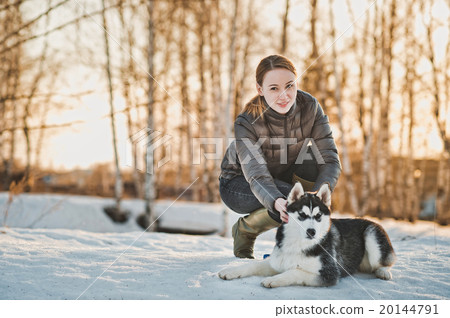 Walk with a dog outdoors 2565. Walk with a dog outdoors 2565. 20144791