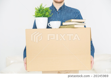 Pleasant man holding the box Pleasant man holding the box 20145969