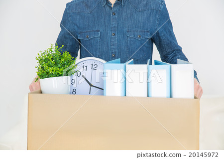Pleasant man holding the box Pleasant man holding the box 20145972