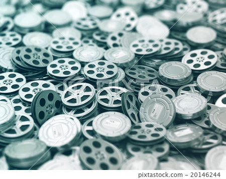 Films collection. Movie video reels background. 20146244