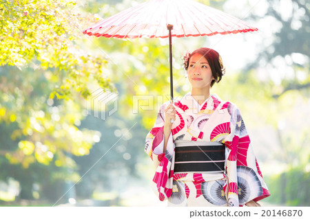 A woman in a kimono A woman in a kimono 20146870