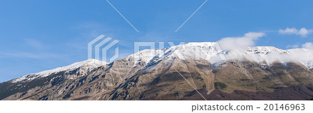 Mountain Top With Snow Abruzzi Italy Mountain Top With Snow Abruzzi Italy 20146963