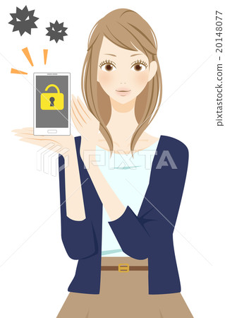 A woman who deals with a mobile smart virus 20148077