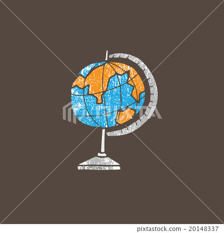 Object education globe stamp 20148337