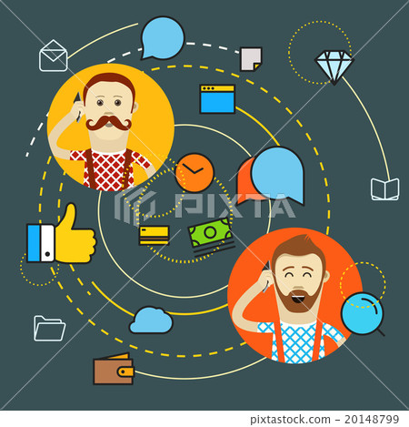 Modern web communication concept - Stock Illustration [20148799] - PIXTA