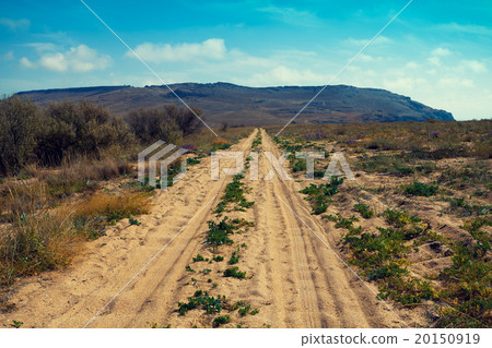 Dirt road in prairie 20150919