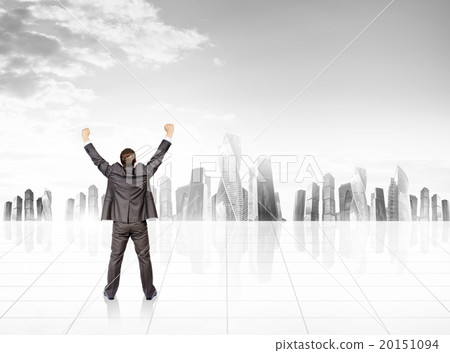 Businessman in front of city Businessman in front of city 20151094