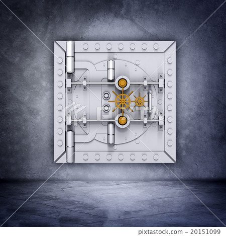Metallic bank vault door Metallic bank vault door 20151099