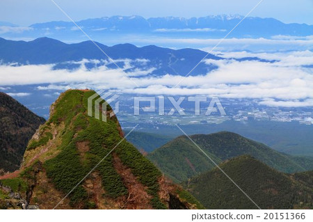 Yatsugatake山峰·Yokodake大同心和中央阿爾卑斯山 Yatsugatake山峰·Yokodake大同心和中央阿爾卑斯山 20151366