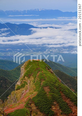 Yatsugatake山峰·Yokodake大同心和中央阿爾卑斯山 Yatsugatake山峰·Yokodake大同心和中央阿爾卑斯山 20151367