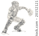Baseball catcher illustration 20152121