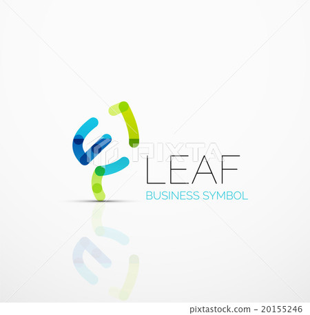 Vector abstract logo idea, eco leaf, nature plant 20155246