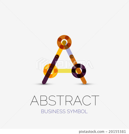 Minimalistic linear business icons, logos, made of 20155381