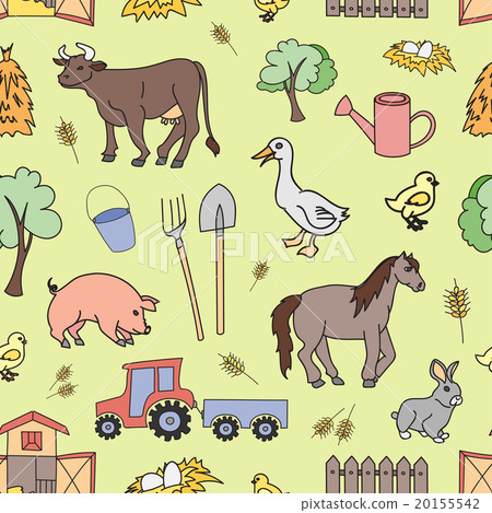 Doodle pattern farm 20155542