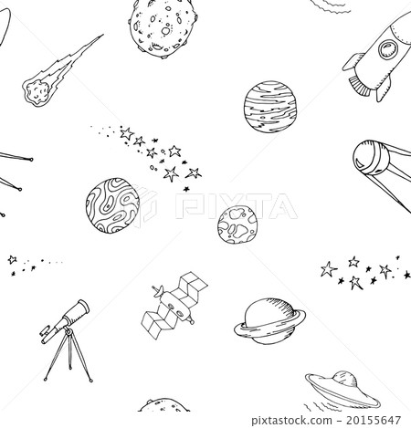 Seamless dooble space pattern set Seamless dooble space pattern set 20155647